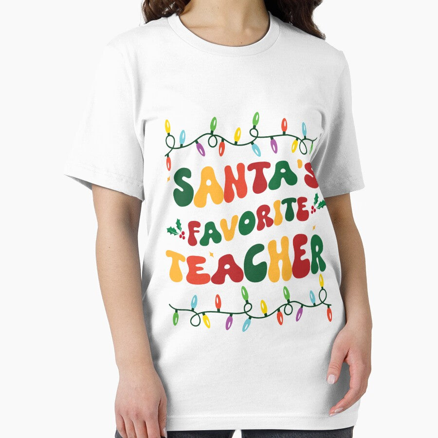 Santa's Favorite Teacher, cute design, unique gift for teacher, holiday spirit by Anastasias-Shop