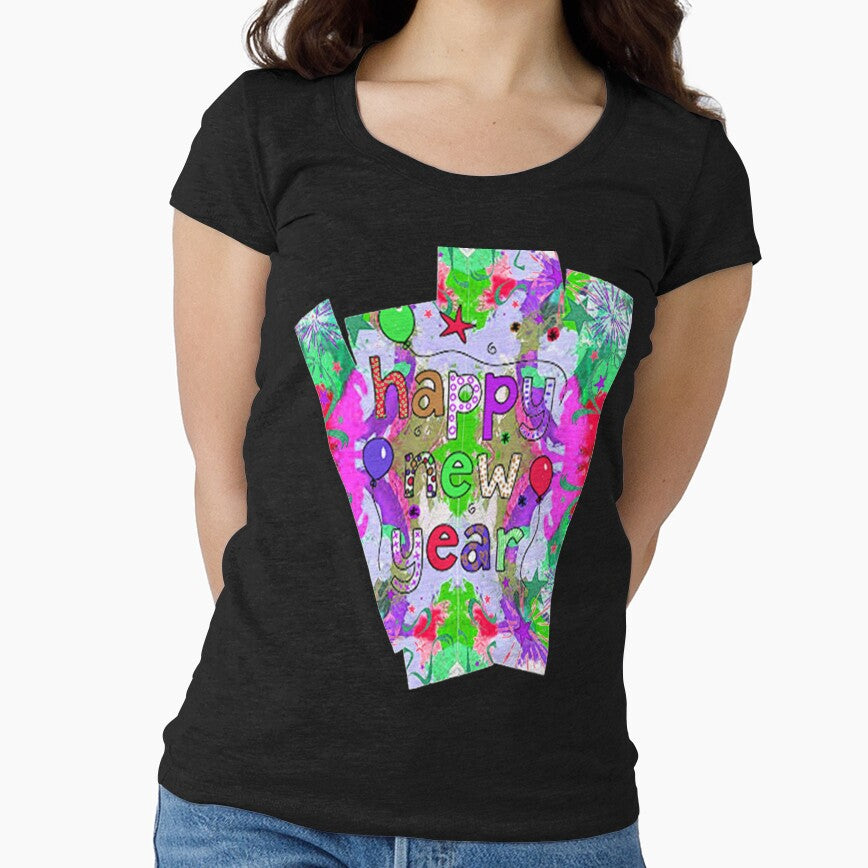 Psychedelic Abstract Happy New Year design, 4,Howdy New Year,New Years Celebration, New Years Eve Countdown by Adri Barnard
