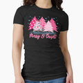 Merry and Bright Pink Christmas Tree Pink Christmas by BrandyBare