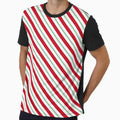 Red and Green Candy Cane Stripes by Feeling Artsy