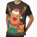 Christmas Reindeer, Cute Reindeer, Reindeer with gifts by sunnyshop