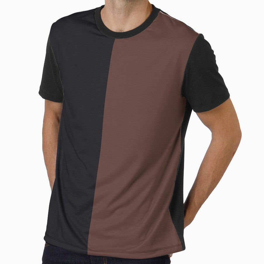 minimalist color block vertical in brown and black dark academia by neopop