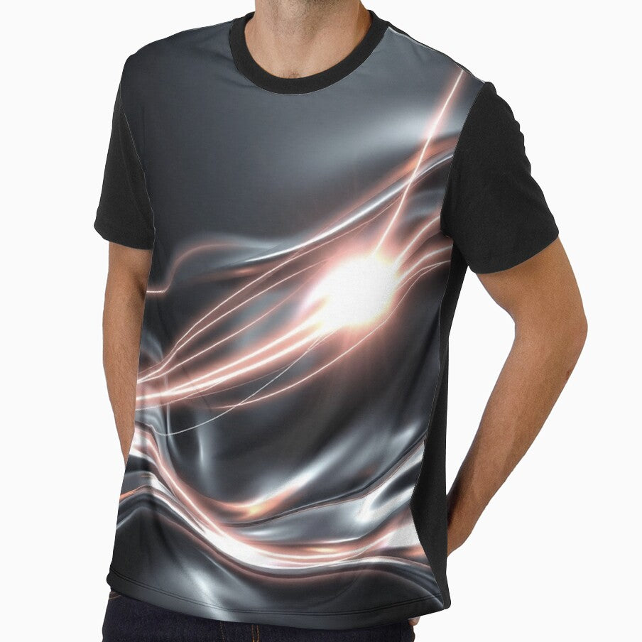 Champagne Silver Light Wave Abstract Modern Design by IntelliMindDesigns