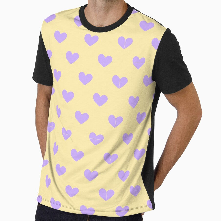 Simple purple seamless pattern with hearts. Great for Valentine's day, clothing, textile, wrapping paper, scrapbooking. by olivepine69