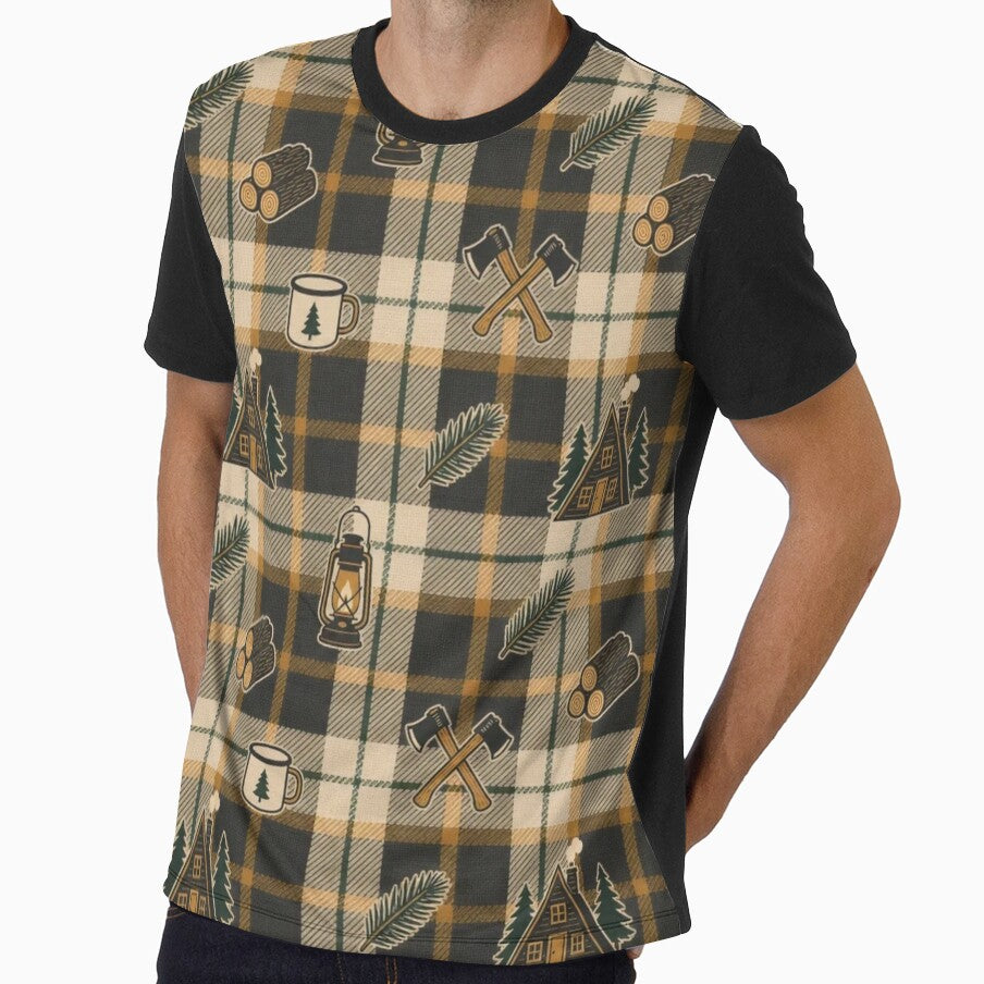Cabincore Lantern Wool Plaid | Cozy Winter Cabin Repeat Pattern by StickyGuys