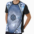 Elegant Winter Lilies & Crystal Snowflake – Majestic Blue & White Floral Art by SnowyLines