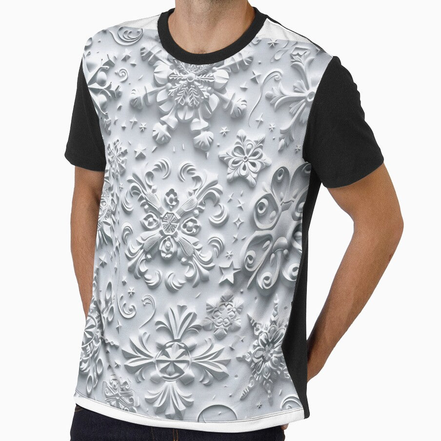 Elegant White Embossed Snowflakes by BackTWO