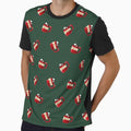 Christmas Morning Painterly Red Hot Cocoa with Marshmallows - forest green by JasmineGDesigns