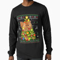 Persian Cat Christmas Tree Lights Ornament Ugly Sweater Cats by 77tara