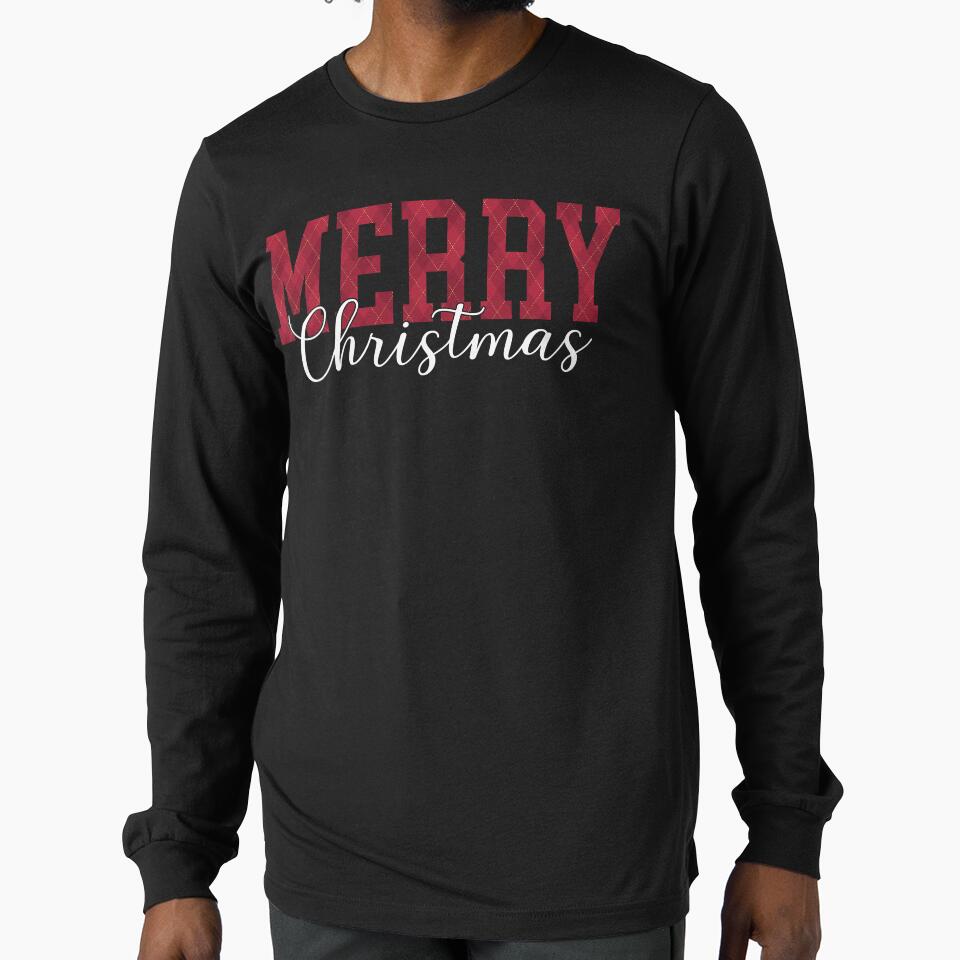 Merry Christmas Plaids Pattern by BronikowskiART