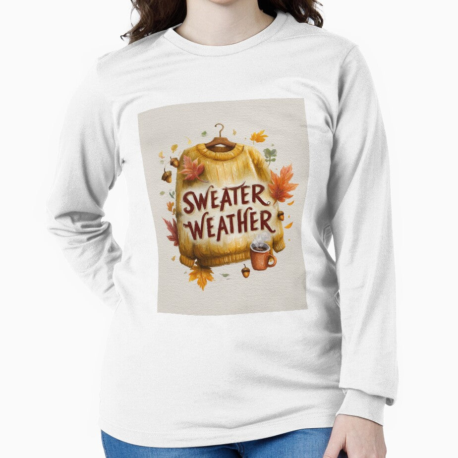 Sweater Weather – Cozy Autumn Watercolor by Helenaphotoart