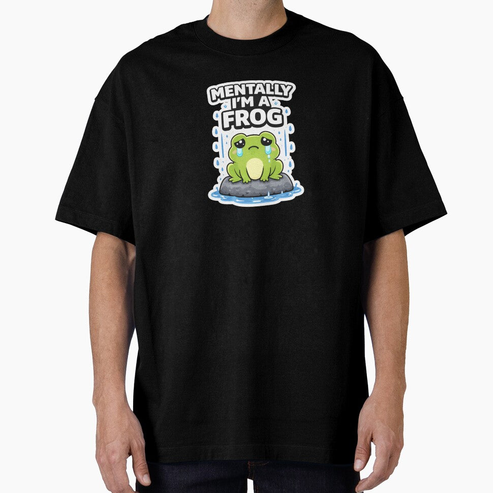Mentally I'm a Frog – Cute Frog Meme – Funny Frog Lover Gift by VibeOffline Studio
