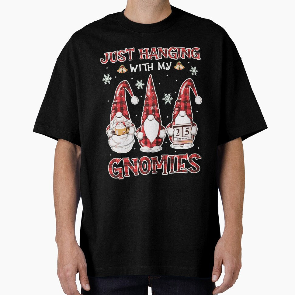 Just Hanging With My Gnomies Santa Gnome Christmas by AsTrooArts