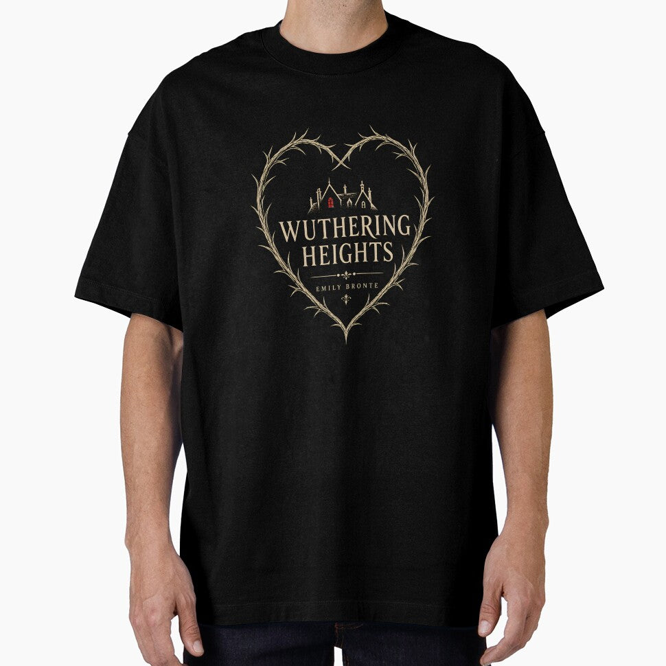 Wuthering Heights Minimalist Thorn Heart Linework Aesthetic by Fenay Designs