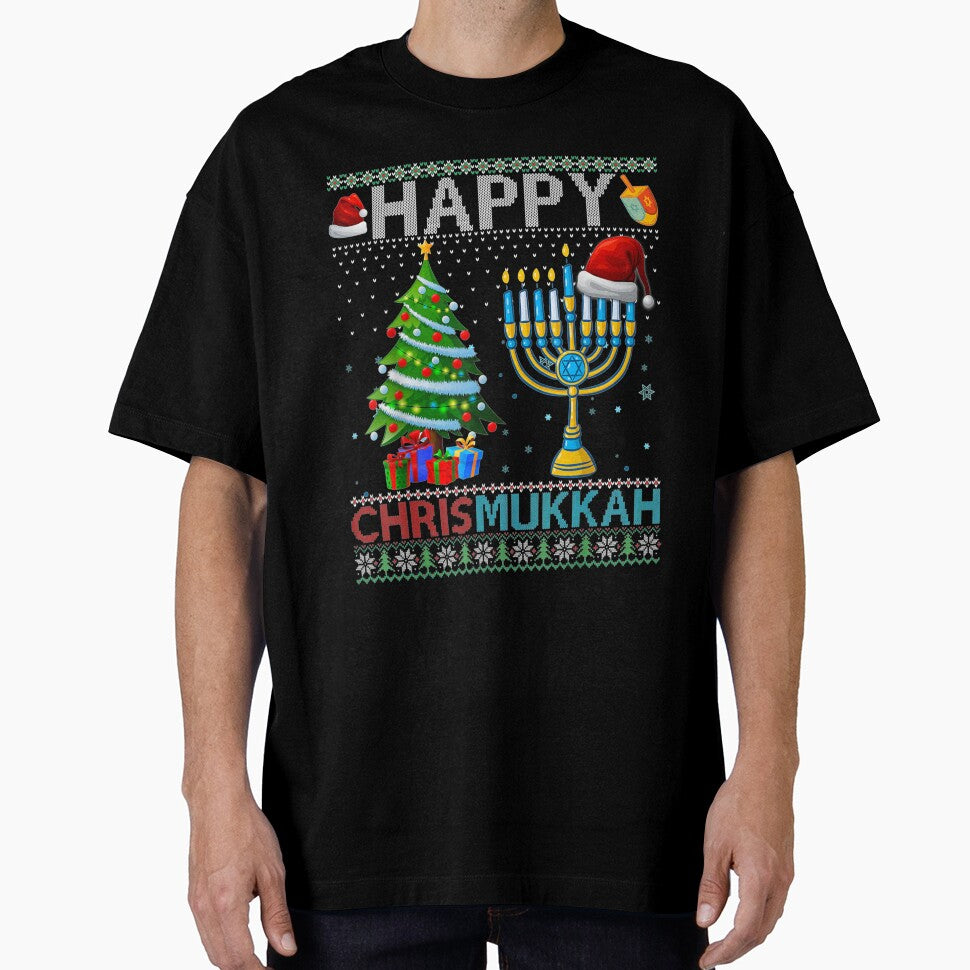 Happy Chrismukkah Jewish Christmas Hanukkah Chanukah T-Shirt by hoangminhsang