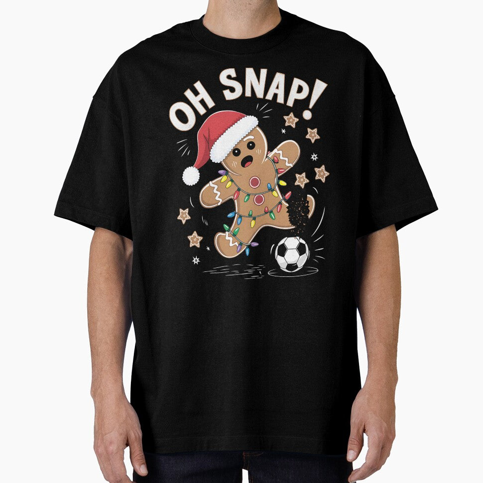Oh Snap Gingerbreadman Christmas Soccer Matching Pajamas by WildPalette-Art