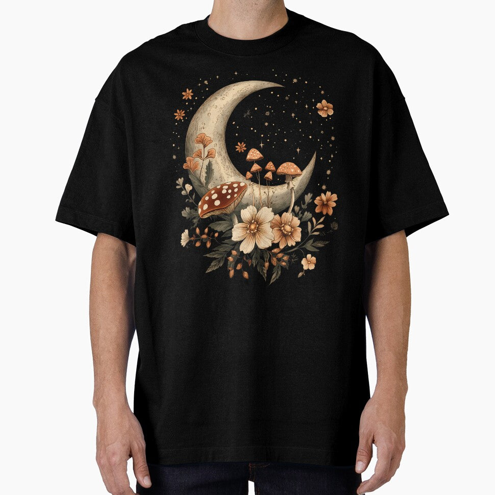 Moon Mushroom Floral Goblincore by AngelaSandra