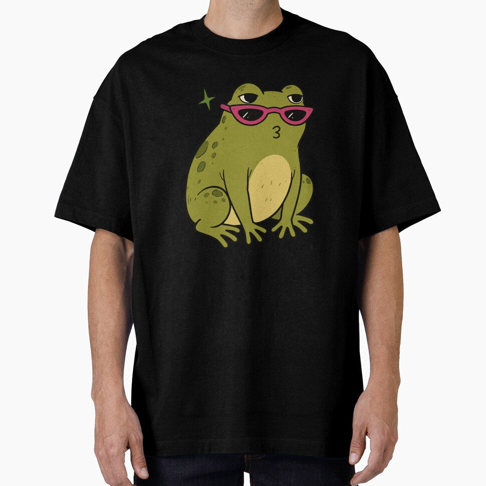 Cool Frog with Sunglasses – Funny Sassy Toad Graphic by cladeart