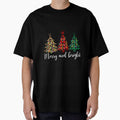 Merry and Bright Flannel and Leopard Christmas Trees by Smix Pixels