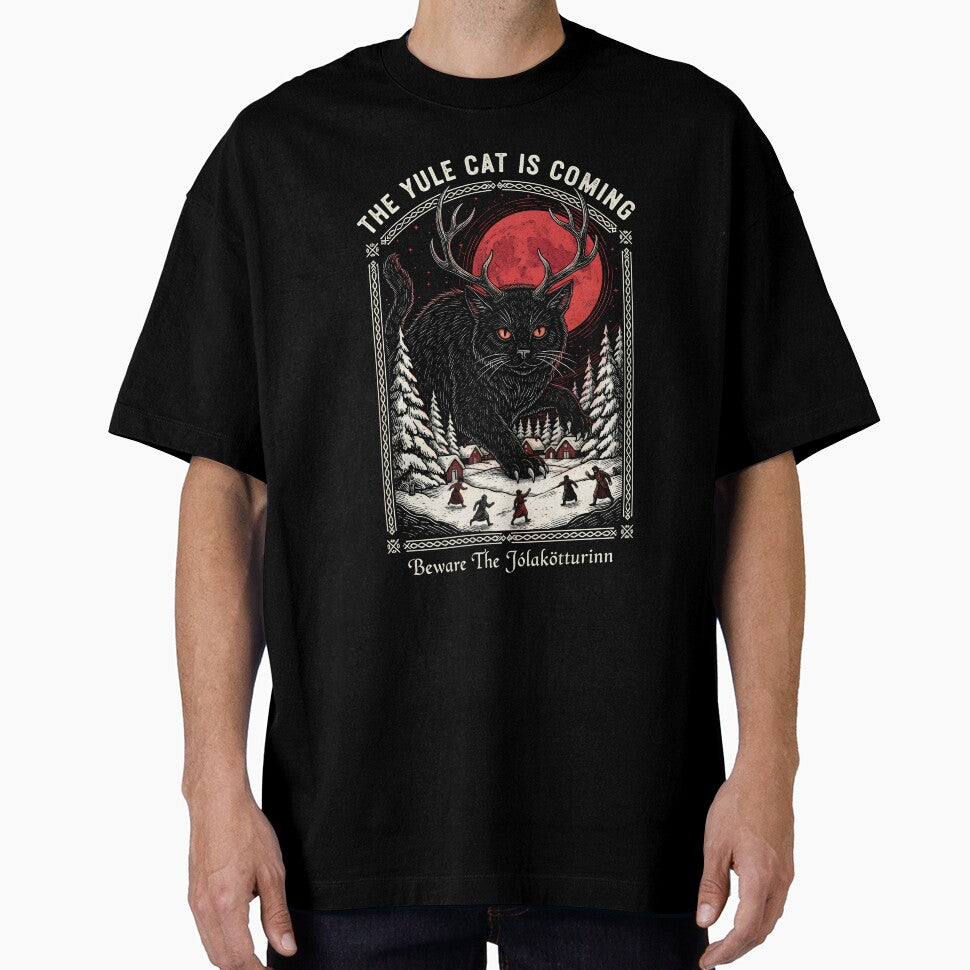 Yule Cat Pagan Christmas Tarot Design Mystic Yule Decorations by DesignsByAnett