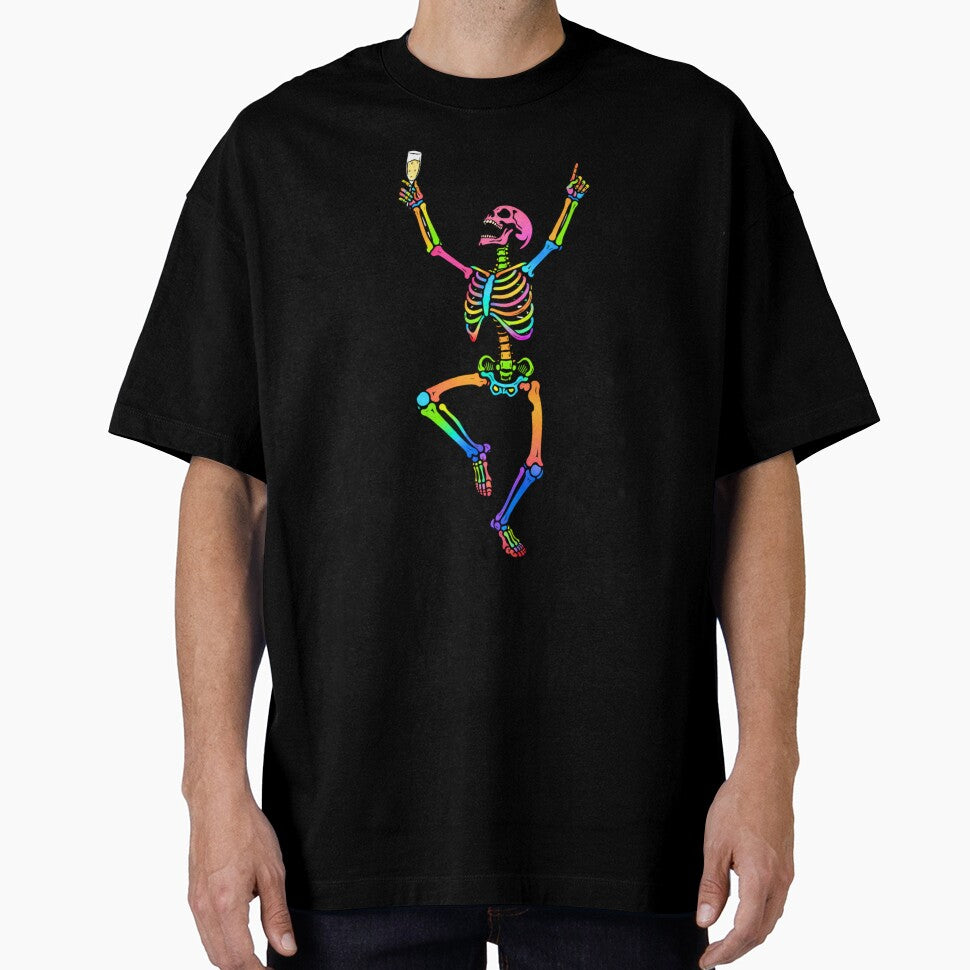 Party Weekend Skeleton – Friday Night Celebration Aesthetic Art by ColorSplash123