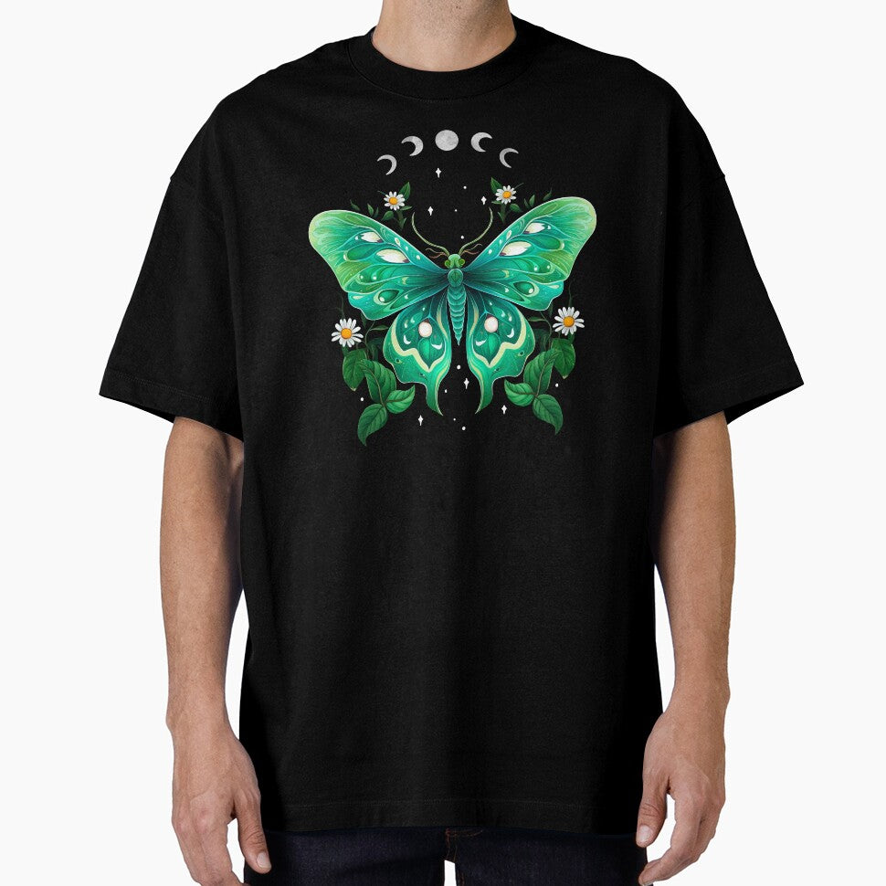 Luna Moth and Moon by ethnicdrawing
