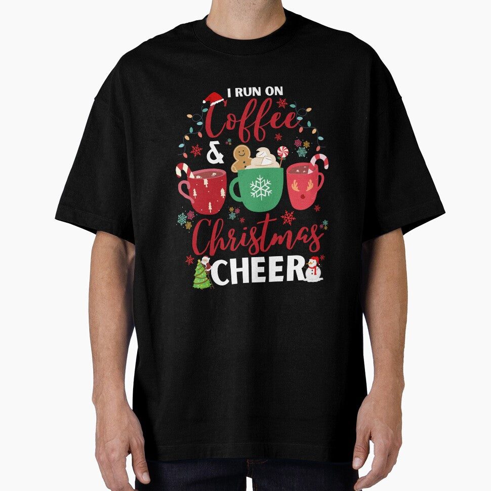I Run On Coffee And Christmas Cheer / Funny Christmas Coffee Lovers by idrawwhatifeel