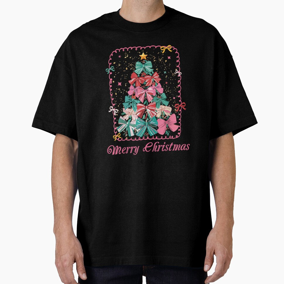 Coquette Christmas Tree Pink Bow Merry Xmas 2025 Girl Preppy by Slenaimpaa