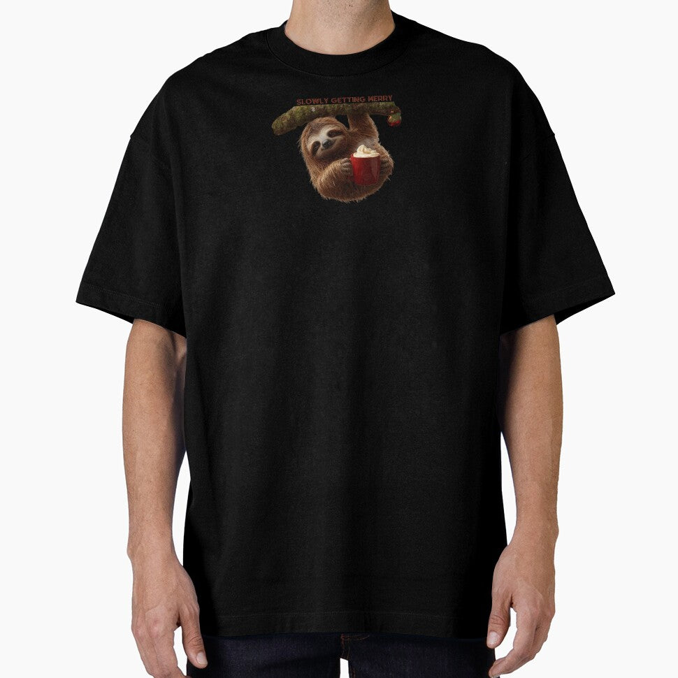 Slowly Getting Merry – Cute Sloth Christmas Design by CrazyChrisBeker