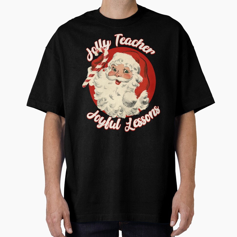 Jolly Teacher, Joyful Lessons Cute Christmas Santa by NoonMoonApparel