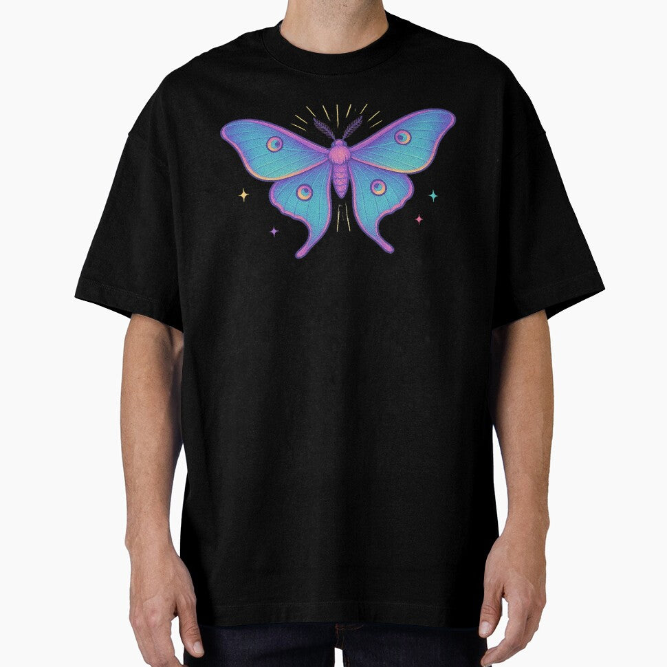 Transformative Moth Neon Butterfly Metamorphosis Aesthetic Art by Virelo