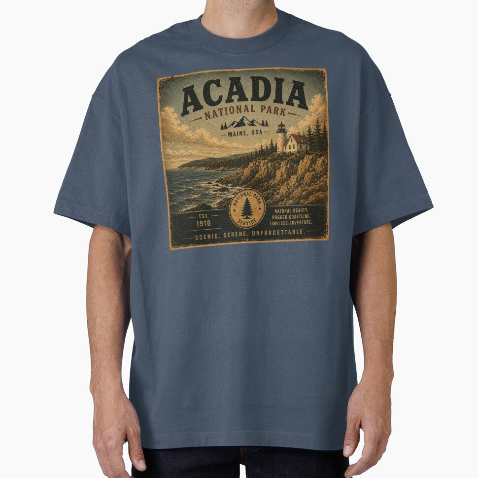Acadia National Park Vintage Mountain Design USA by T-Motive