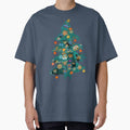 Cat Christmas Tree | Cute Cat Decorating Christmas Tree Holiday Art by Ruta
