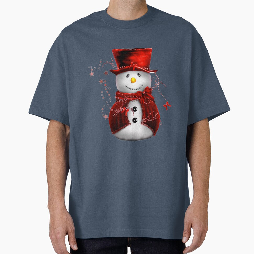 Christmas Snowman in Red Velvet by GraphicAllusion