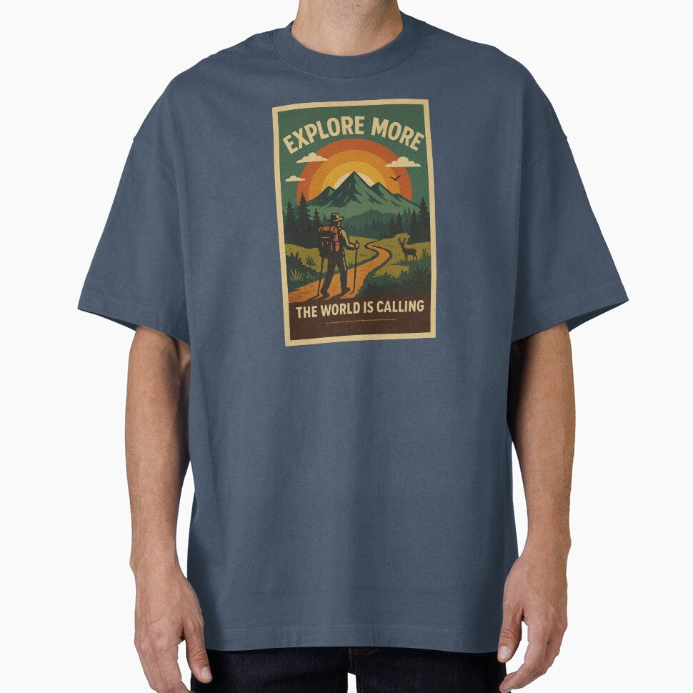 Explore More – Retro Poster Hiking Mountain Nature Adventure Camping Vintage by MEg-1985