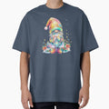 Whimsical Rainbow Holographic Gnome Illustration | Colorful Christmas Gnome Design | Holiday Gift Clothing & Accessories by KimmiesColors