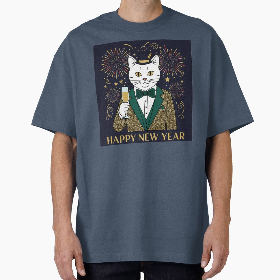 Elegant Cat Celebrating New Year in Style by Fandom Universe