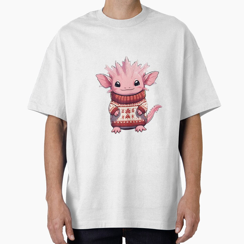 Axolotl in a Christmas Sweater by Balckrose