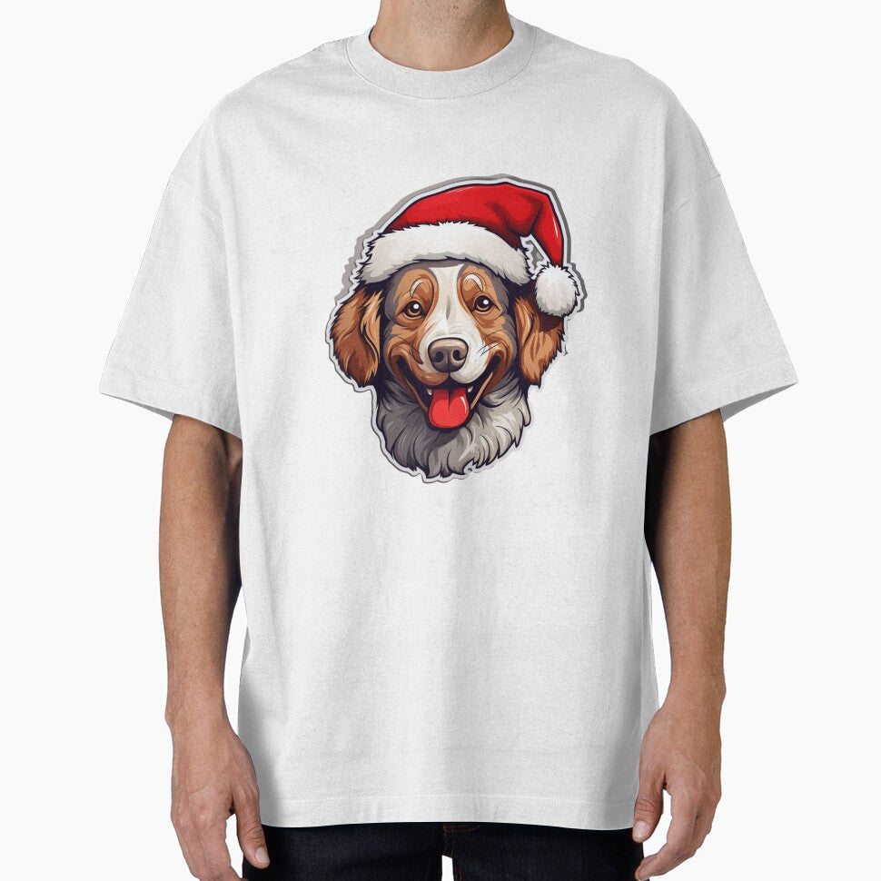 Christmas Dog | Classic T-Shirt, Sticker by NicolasGlowArt
