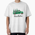 Green Merry Christmas Vintage Green Santa Truck by OLIHESSEL