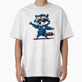 Cool Raccoon in Blue Hoodie | Fun Streetwear Animal Art by raccoonmerch