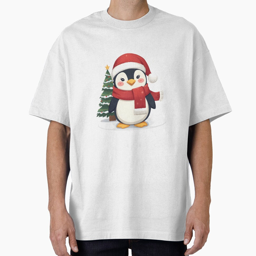 Santa Penguin – Cute Christmas Animal Art by Kavya Art