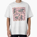 Raccoons Pink Floral Pattern by SweetThreads79