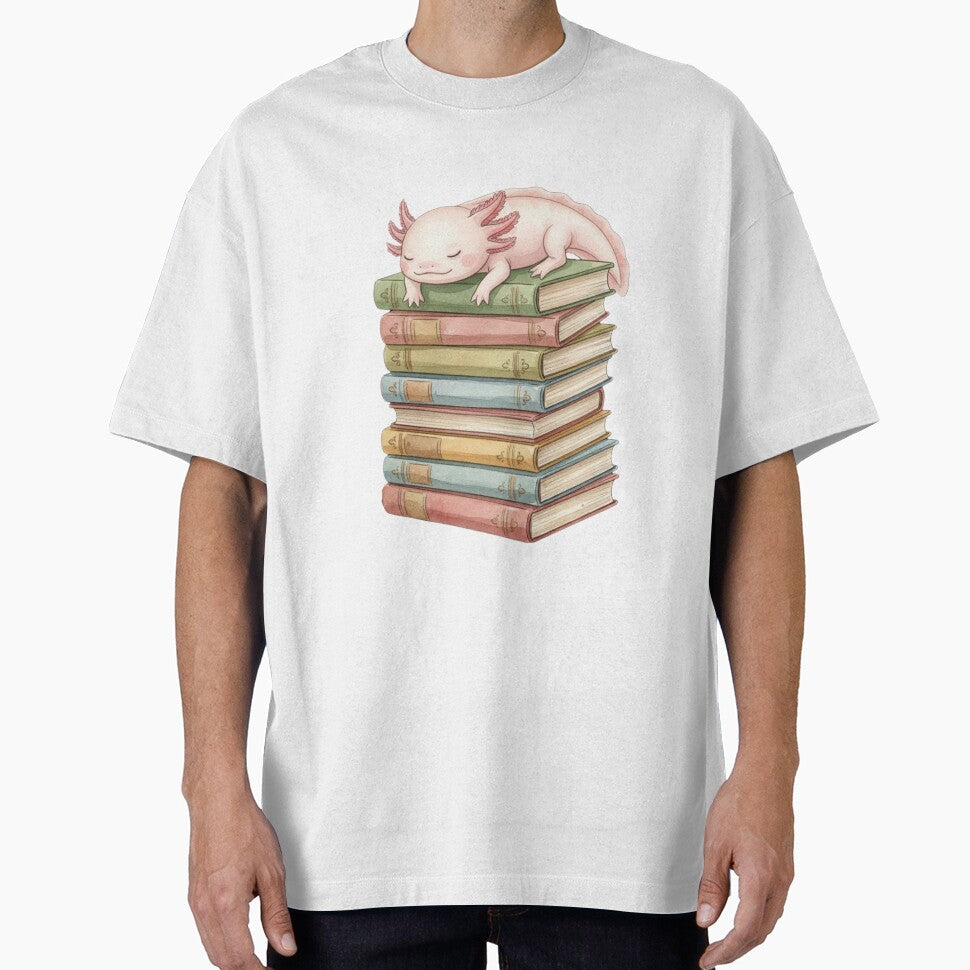 Axolotl is sleeping book books catnap cute kawaii cat kitten cats kitty by CheeseBlueprint