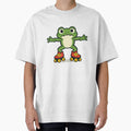Funny Frog Cartoon on Roller Skates by stylishdzign