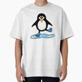 Cute Penguin Ice Skating by Sartoris Art