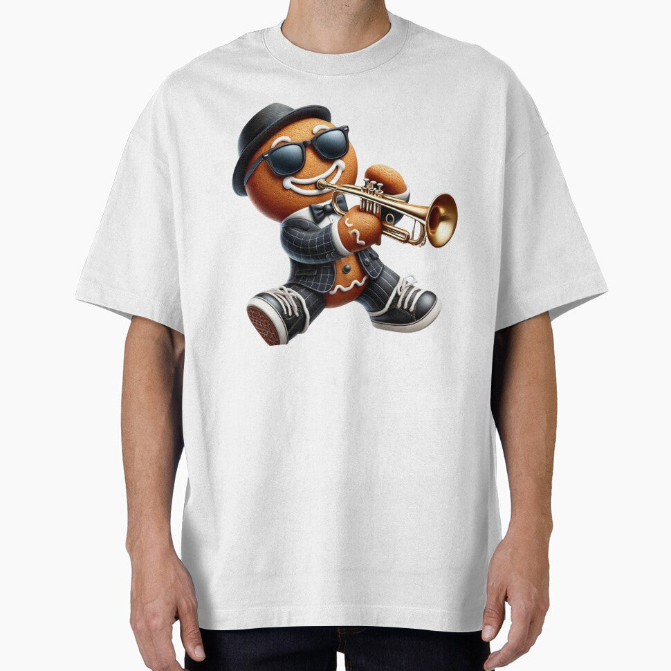 Gingerbread Jazz Trumpet Player Tee – Sweet Holiday Music Vibes by BlankCanvasHaHa