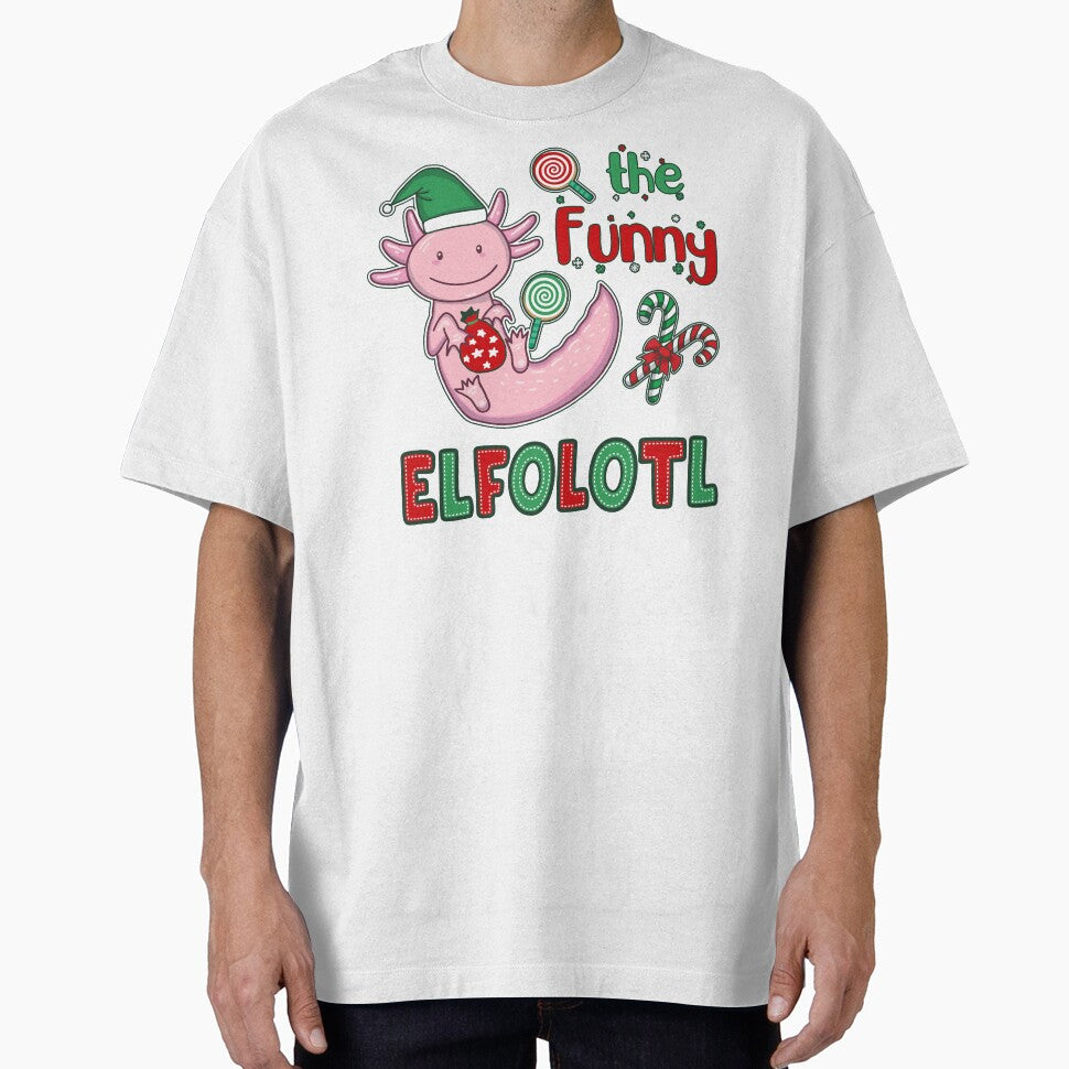 Christmas Axolotl Elf - Funny Elfolotl by GrimButterfly