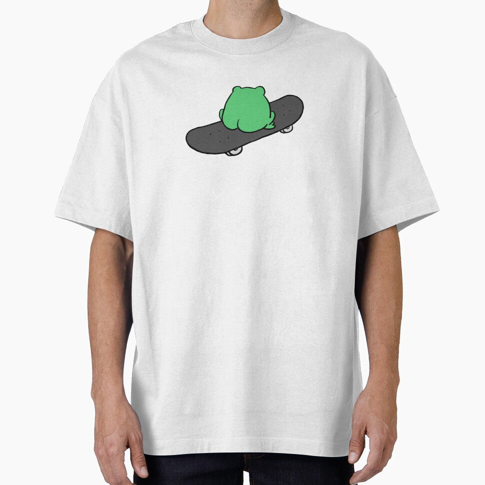 Frog On Skateboard Back View by mousepotatoes