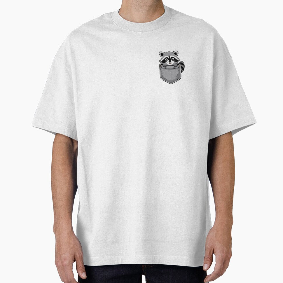 Raccoon Pocket | T-Shirt by NicolasGlowArt